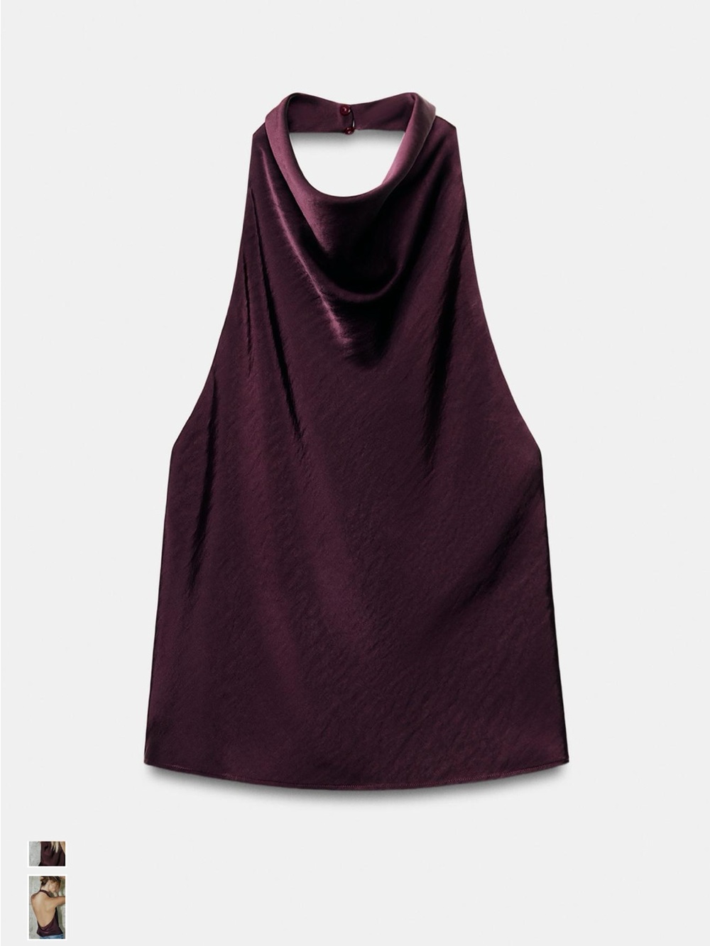 Zara Satin Effect Halter Top